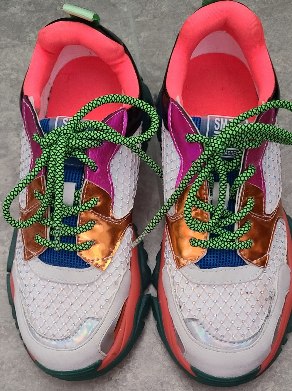 Steve Madden Multicolor Chunky Lace-Up Sneakers